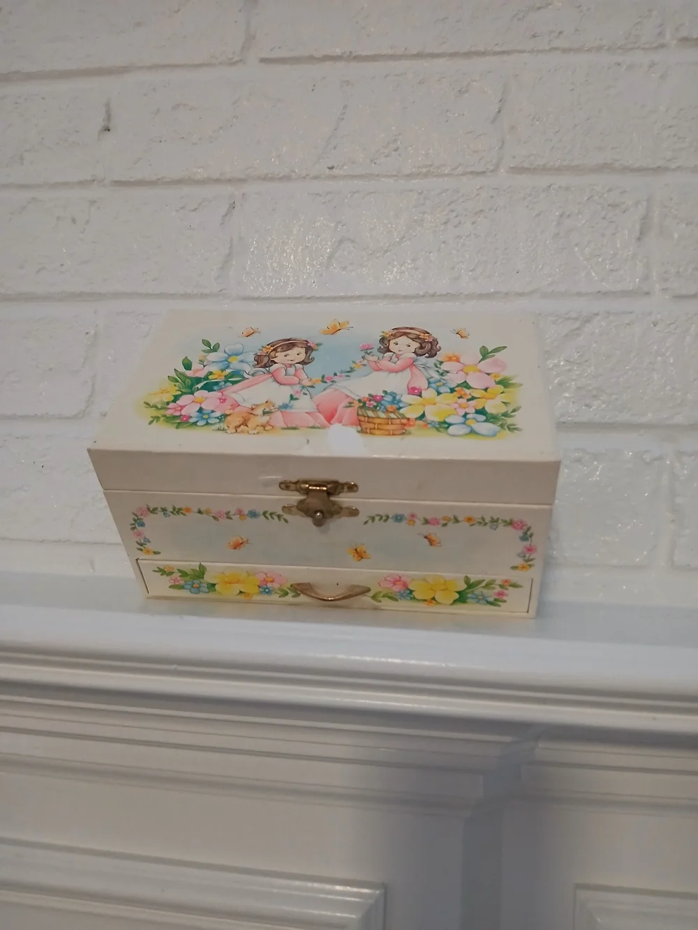 Vintage Ballerina Music Box, Gunther Mele Carousel Jewelry Chest,1970s Nostalgia